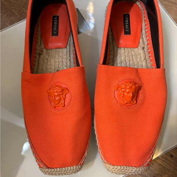 Versace Vibrant Orange Slip-Ons - Picture 2 of 5